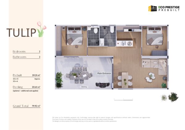Tulip 3D floorplans