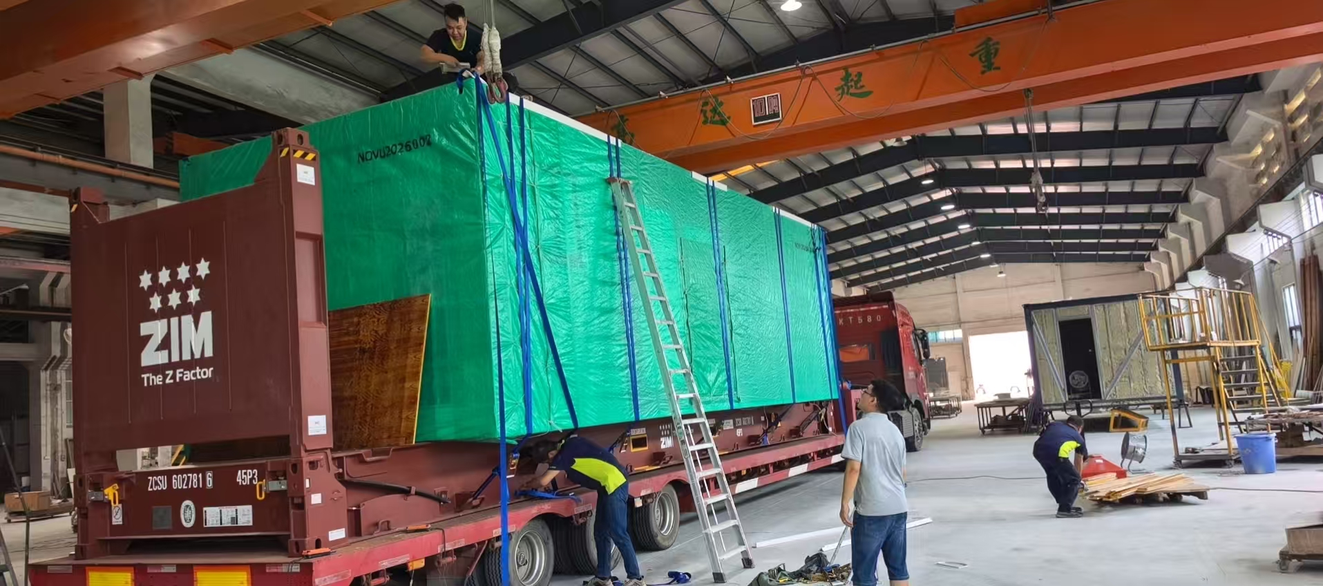 Modular building components manufactured offsite for rural housing projects in Victoria.”